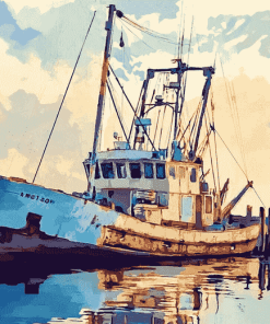 Shrimp Boat Engines Diamond Painting