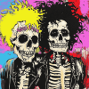 Sid and Nancy Skull Animation Diamond Painting