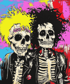 Sid and Nancy Skull Animation Diamond Painting