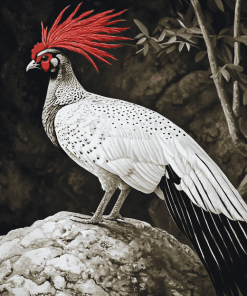 Silver Pheasant Bird Diamond Painting