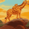 Simba and Giraffe Adventure Diamond Painting