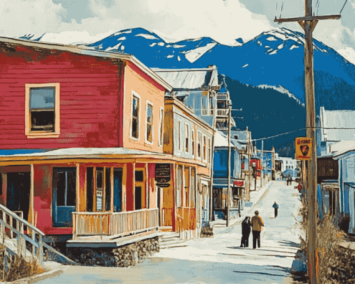 Skagway Alaska Cityscapes Diamond Painting