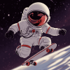 Skater Astronaut Cartoon Diamond Painting