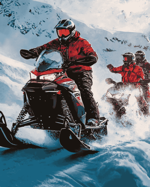 Ski Doo Snowmobiles Adventure Diamond Painting