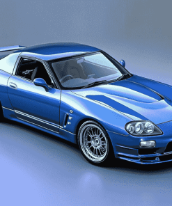 Skyline Car Blue Diamond Painting