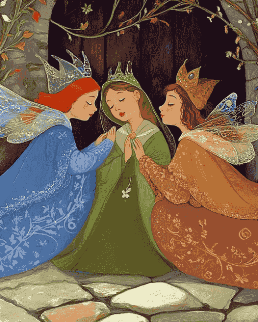 Sleeping Beauty Fairy Diamond Painting