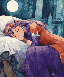 Sleepy Princess Anime Diamond Painting