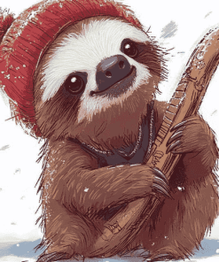 Sloth Cartoon Animation Diamond Painting