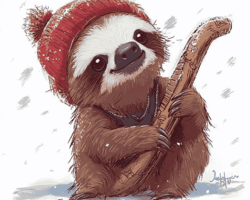 Sloth Cartoon Animation Diamond Painting