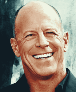 Smiling Bruce Willis Diamond Painting