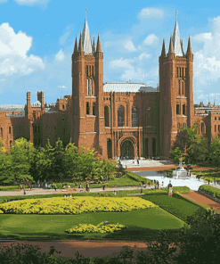 Smithsonian Castle Architectural Diamond Painting