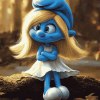 Smurfette Blue Animation Diamond Painting