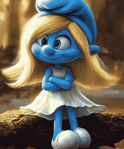 Smurfette Blue Animation Diamond Painting