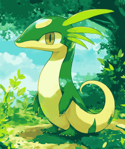 Snivy Anime Magic Diamond Painting