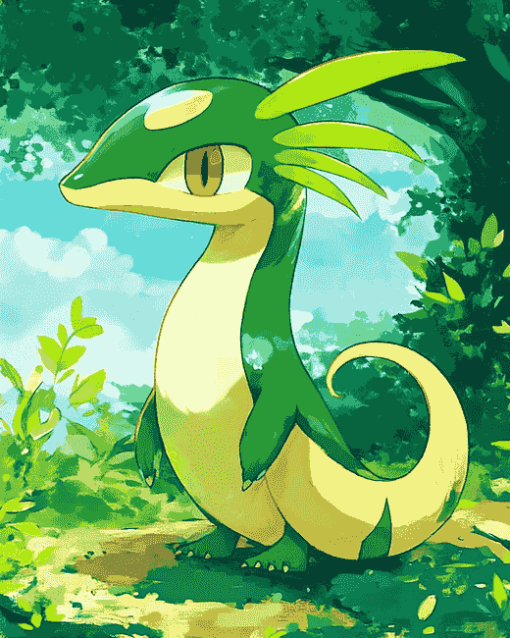 Snivy Anime Magic Diamond Painting