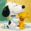 Snoopy and Woodstock Cartoon Diamond Painting