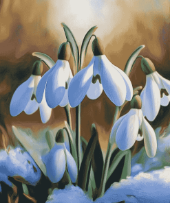 Snowdrops Blossoms Diamond Painting