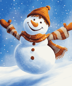 Snowman Cartoon Magic Diamond Painting