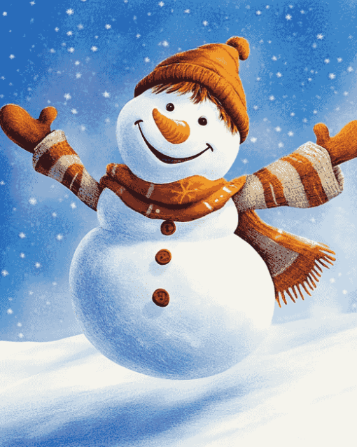 Snowman Cartoon Magic Diamond Painting