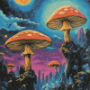 Space Mushroom Fantasy Diamond Painting