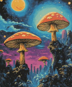 Space Mushroom Fantasy Diamond Painting