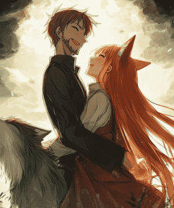 Spice and Wolf Anime Love Diamond Painting