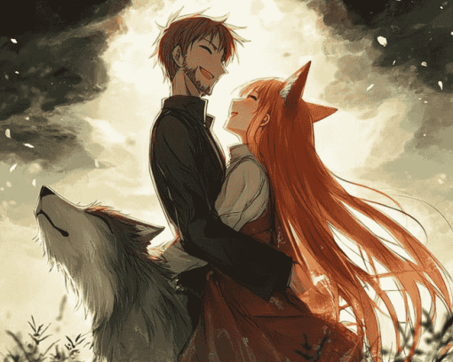 Spice and Wolf Anime Love Diamond Painting