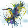 Splatter Birds Diamond Painting