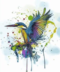 Splatter Birds Diamond Painting