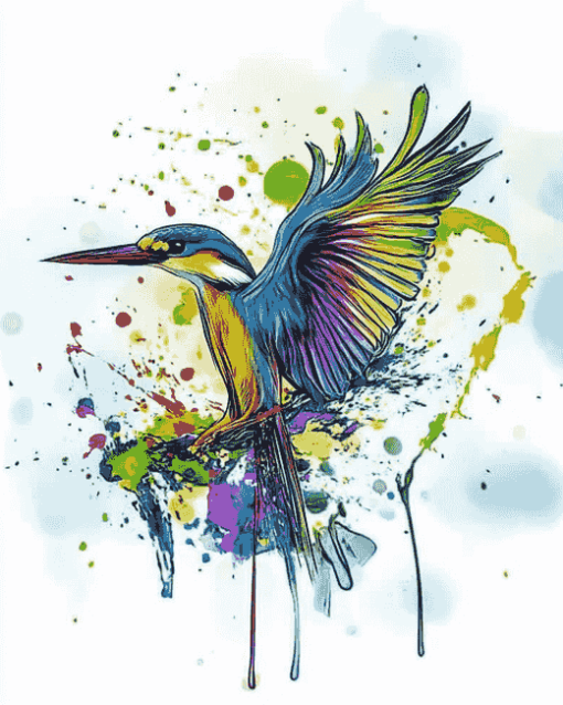 Splatter Birds Diamond Painting