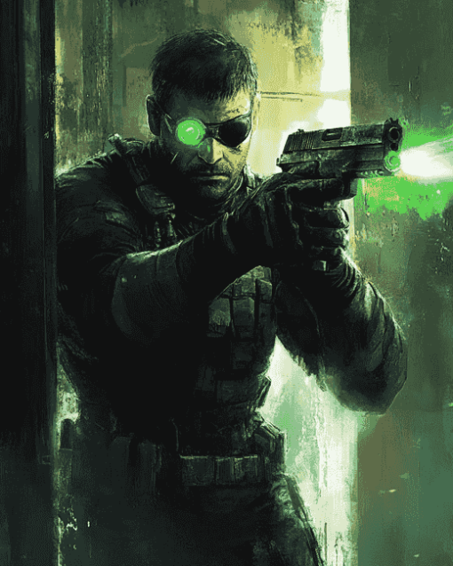 Splinter Cell Sam Fisher Action Diamond Painting