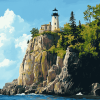 Split Rock Lighthouse Scenic View Diamond Painting