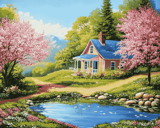 Spring Country Landscapes Diamond Painting