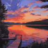 Squam Lake Sunset Diamond Painting