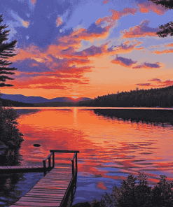 Squam Lake Sunset Diamond Painting