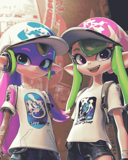 Squid Sisters Animation Diamond Painting