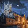 St Albans Cathedral Night Scene Diamond Painting