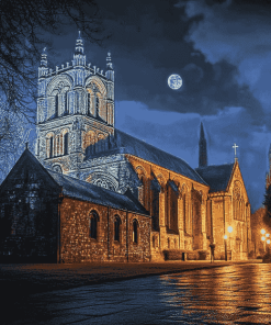 St Albans Cathedral Night Scene Diamond Painting