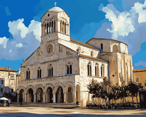 St Anastasia Cathedral in Zadar Diamond Painting