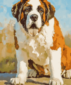 St. Bernard Puppy Diamond Painting