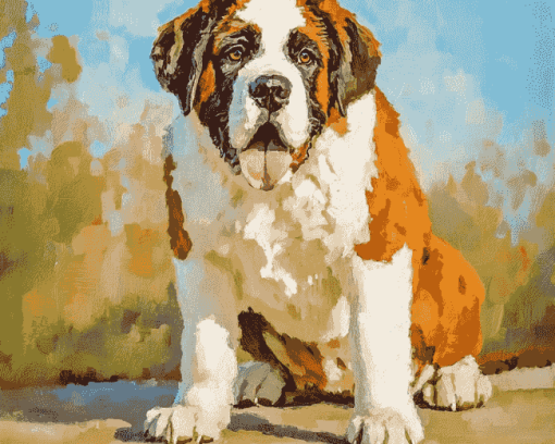 St. Bernard Puppy Diamond Painting