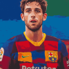 Star Footballer Sergi Roberto Diamond Painting