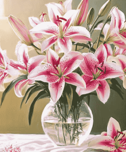 Stargazer Lily Blossoms Diamond Painting