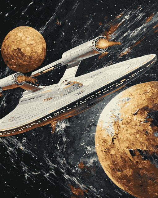 Starship NCC 1701 Star Trek Diamond Painting