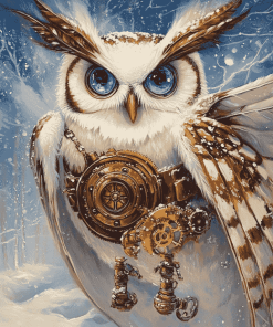 Steampunk Owl Art Diamond Painting