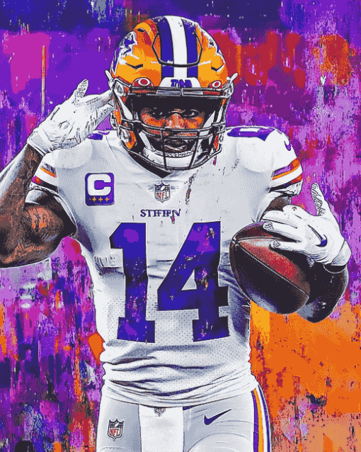 Stefon Diggs Football Diamond Painting