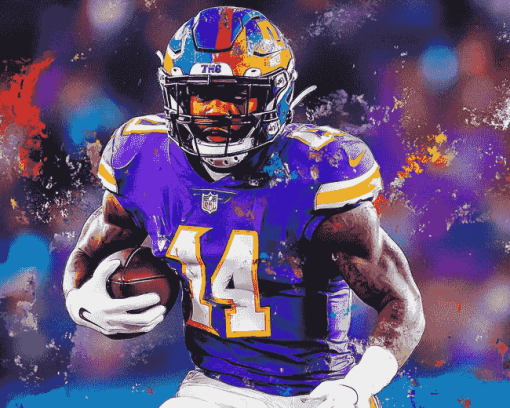 Stefon Diggs Football Diamond Painting