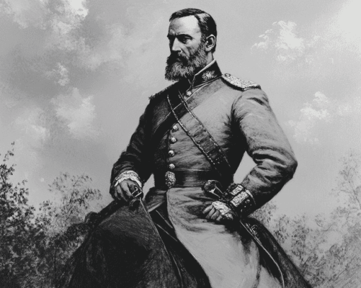 Stonewall Jackson Monochrome Diamond Painting