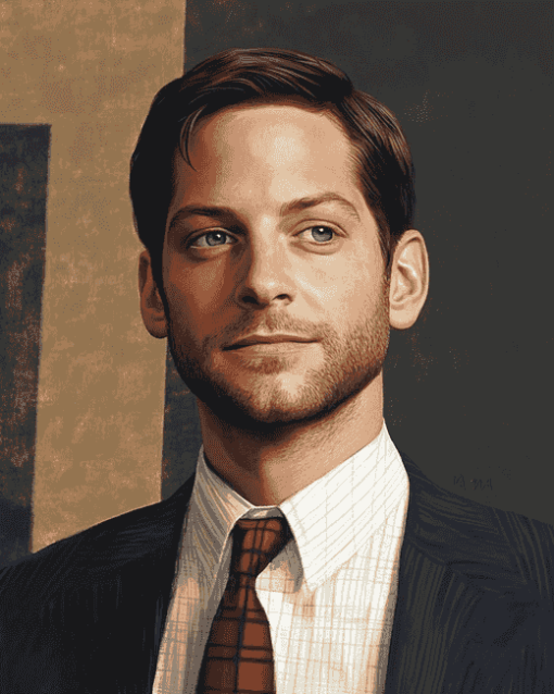 Stylish Tobey Maguire Celebrity Diamond Painting