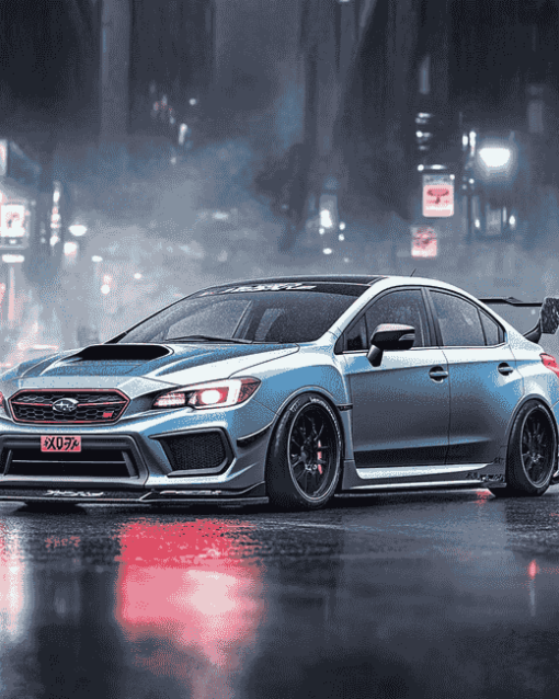 Subaru WRX Grey Turbo Diamond Painting